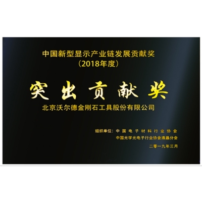 中国新型显示工业链生长突出孝顺奖